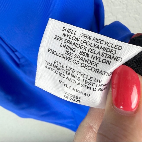 Coolibar Escalante Sleeveless Swimsuit, Blue S - Sun Protection, EUC, Zip Front - Picture 9 of 11